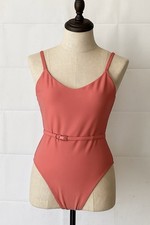 NWT Andie Swim, The Riviera One Piece, Solid Plum M Swimsuit