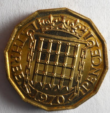 1970 GREAT BRITAIN 3 PENCE - PROOF - LOW MINTAGE Vintage Coin - Lot #B17