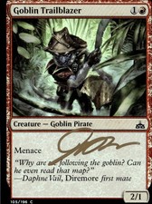 Rivals of Ixalan #105 Goblin Trailblazer Autographed