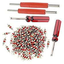 Aracey Tire Repair Tool Set - 4 x Dual Single Head Valve Core Remover and 100