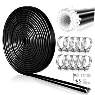 Pangda Heat Shield Sleeve x 10' Heat Shielded Wire Silicone Coated 1/2'' ID