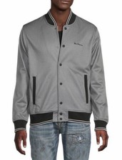 NWT Men  s Ben Sherman Herringbone Track Bomber Jacket Large 