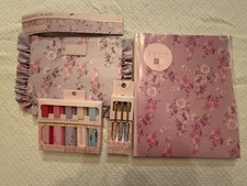 LoveShackFancy x Yoobi Floral Stationery Set Folder Pouch Pens Highlighters