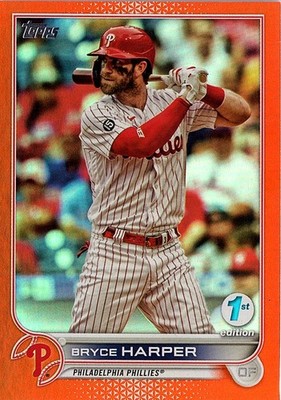 2022 Topps 1st Edition #250 Bryce Harper Orange Foil #/75