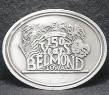 XA03186 VINTAGE 2006  150 YEARS BELMOND  COMMEMORATIVE MENS PEWTER BELT BUCKLE