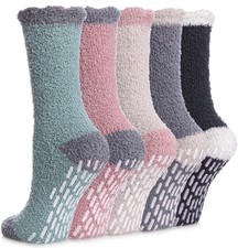 Women Hospital Socks With Grips Non Slip Winter Warm Cozy Fuzzy Slipper