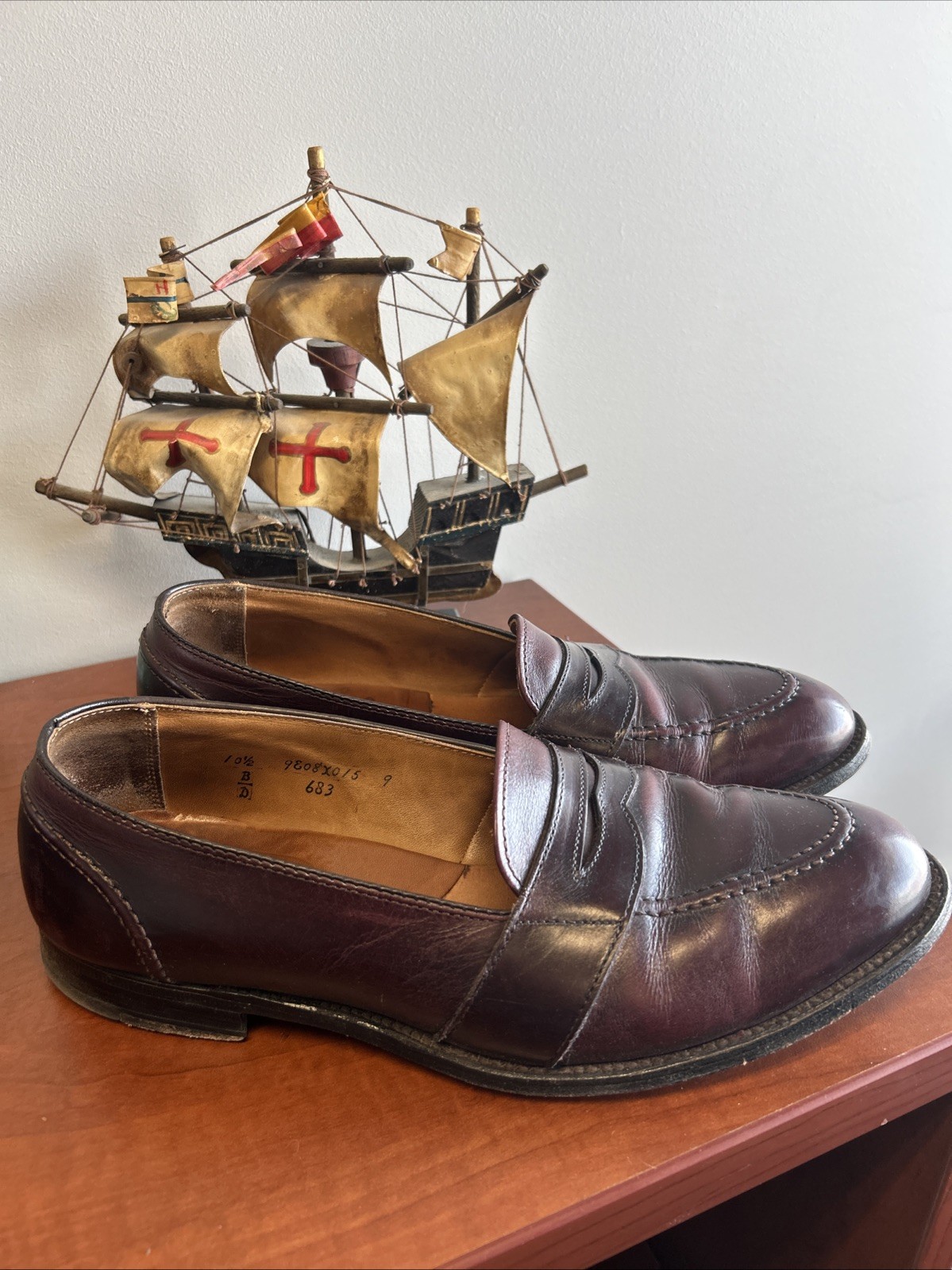 Alden 683 Burgundy Calfskin Full Strap Loafer