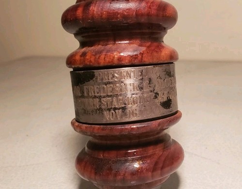 Vintage OES Worshipful Master Gavel 1974 EASTERN STAR LODGE AF & AM ( Masons ) - Picture 3 of 10