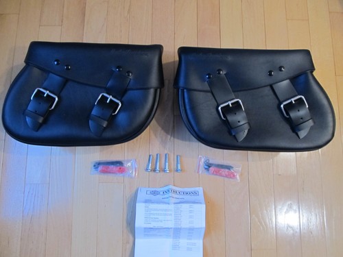Harley Davidson Softail Synthetic Leather Saddlebags OEM 91537-00C