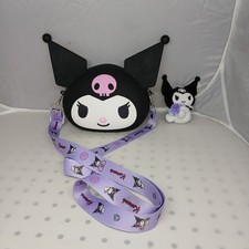 Q Uncle Sanrio Kuromi Crossbody Silicone Black Cat Shoulder Bag  Mini Plush