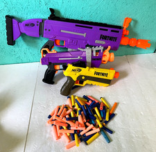 NERF Fortnite Lot of 3 Dart Blasters Darts SHHHH AR Hand Toy Guns-S3