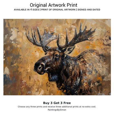 Moose | Print on Matte Paper | Wildlife Wall Art