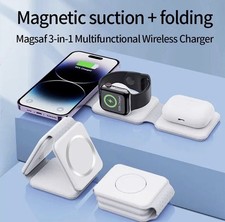 3 in1 Foldable MagSafe Wireless Charger 15W Fast Charging Pad for Android iphone