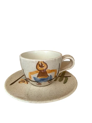 Redwing dinnerware Chuck wagon pattern cup and saucer