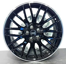 4 CERCHI IN LEGA 19" ORIGINALI AUDI Q3 Q5 NUOVI NERO CON BORDO DIAMANTATO