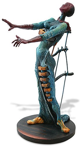 Salvador Dali WOMAN WITH DRAWERS Burning Giraffe Sculpture Statue Figurine NEW - Picture 2 of 2