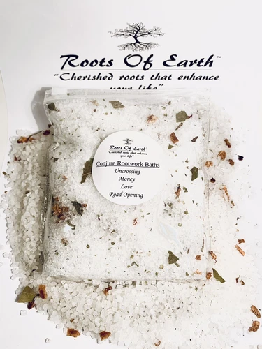 CUT & CLEAR BATH SALTS CUT TIES CLEAR THE WAY HOODOO PAGAN ROOWORK HERBAL MAGIC
