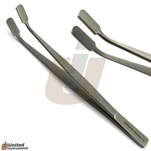 Set di 2 pinze offset-dritte copertura scorrevole vetro manici laboratorio scientifico - Foto 2 di 3