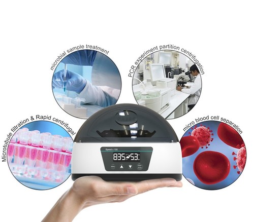 High Speed Blood Centrifuge Machine Mini Centrifuge w/Hematocrit Capillary Rotor - Picture 1 of 6