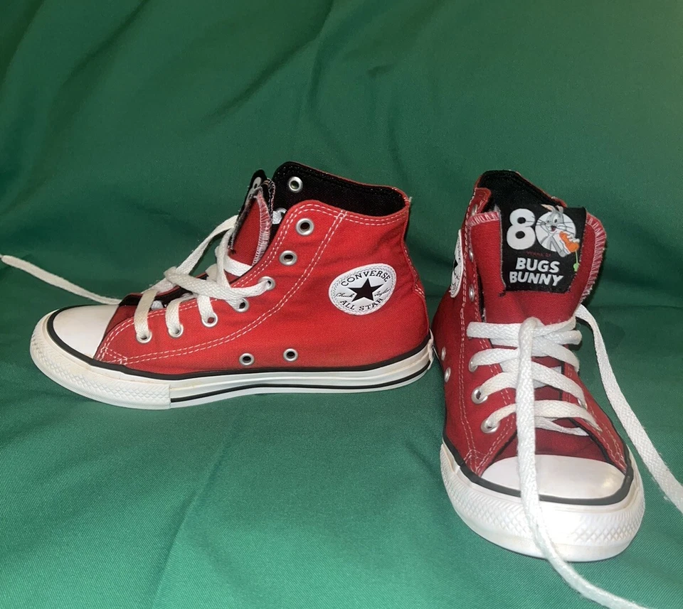 Top alto CONVERSE All Star Chuck Taylor Red Bugs Bunny 80 aniversario talla 3 Foto 4 de 4