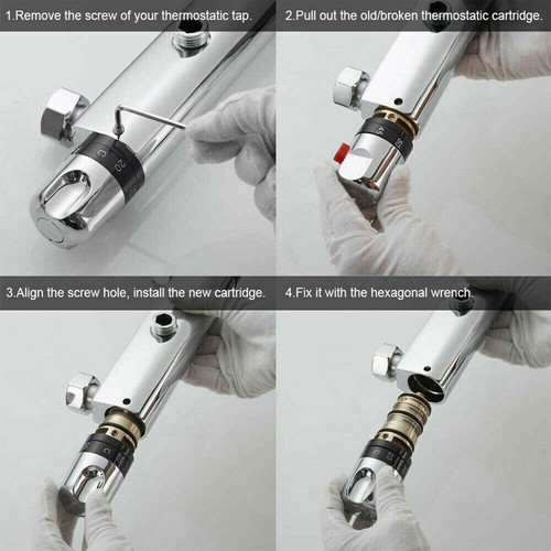 Brass Replacement Thermostatic Cartridge Shower Mixer Valve Bar Repair Kit FV - Picture 8 of 14