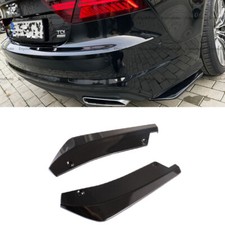 For Audi A3 A4 A5 A6 Universal Rear Bumper Lip Splitter Diffuser Glossy Black