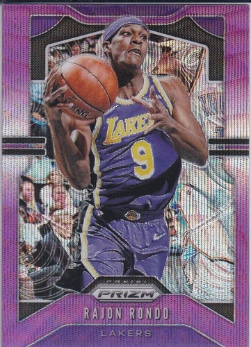 Tarjeta de baloncesto RAJON RONDO PRIZMS PÚRPURA Los Angeles Lakers CELTICS ¡RARA COMO NUEVA! - Imagen 1 de 2