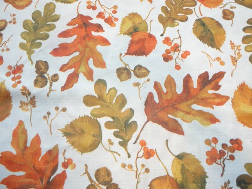 Tablecloth 102"L x 60"W Fall Leaves Print Wrinkle Free Polyester - Picture 2 of 2