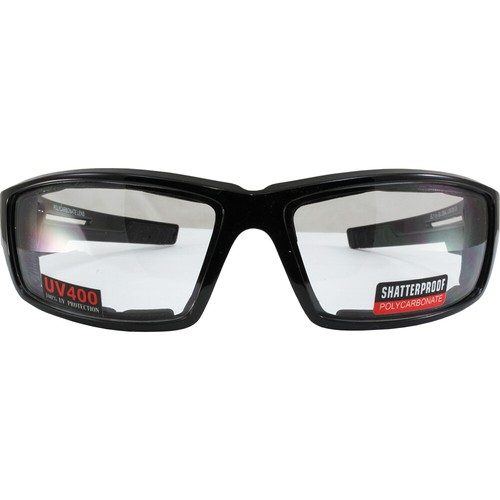 Sly Padded Motorcycle Night Riding Glasses Clear Shatterproof by Global Vision - 第 2/8 張圖片