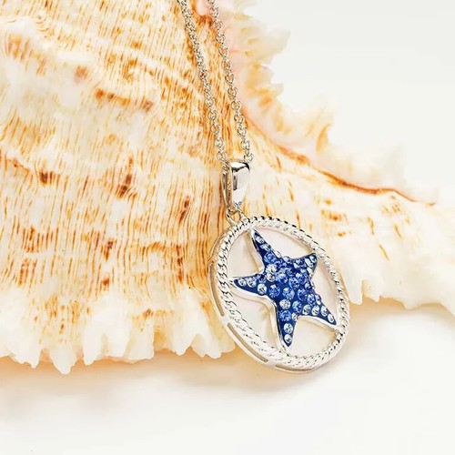 Ocean © Brand Sterling STARFISH Pendant & Necklace Made in Ireland MSRP $185 - Picture 5 of 7