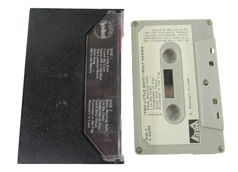 Rolf Harris Two Little Boys Vintage Cassette Tape Festival Records Australia - Image 2 of 4
