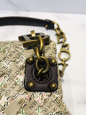 Bottega Veneta Newspaper Print Woven Leather Intrecciato