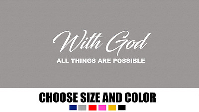 God Window Sticker With God Christian Religious Religion Jesus Car Truck (2) Window Decal ...