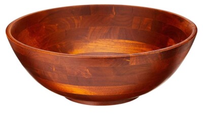 Lipper International Beechwood Cherry Finished Footed Serving Bowl for  Fruits or