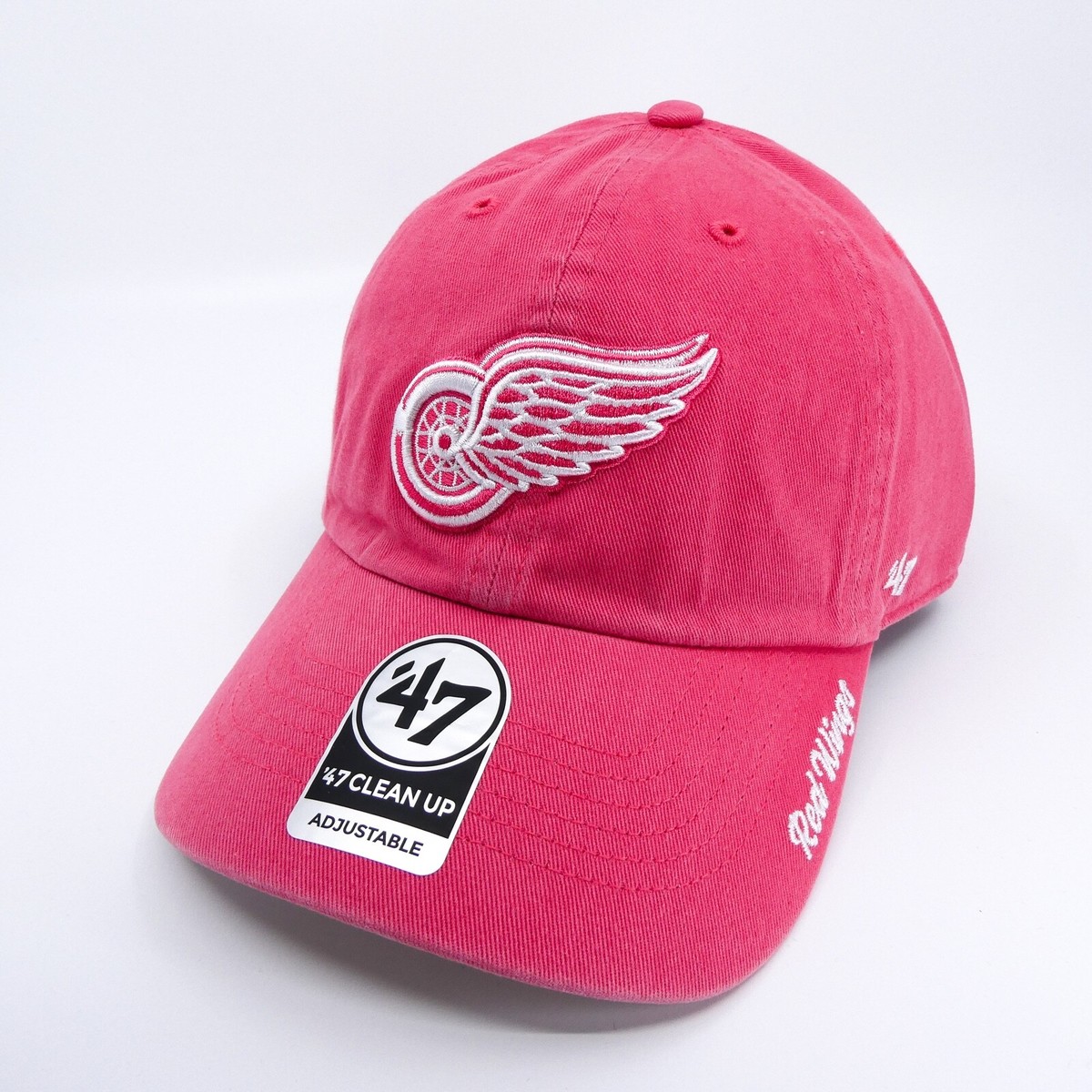 '47 Brand Detroit Red Wings Hat Mens Soft Red Adjustable Strap NHL Hockey  New