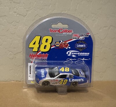2002 Jimmie Johnson Lowes Fontana California 1st Race Win car 1:64 Team Caliber