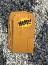 Vintage American Greetings Halloween Card  Coffin Skeleton