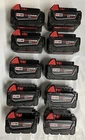 10 Pack Genuine Milwaukee M18 XC 5 amp 18V  Battery 48-11-1850 NEW