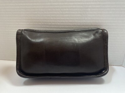 Mahogany Vintage COACH Zip Utility Pouch Wallet Cosmetic Mahogany Vintage COACH Zip Utility Pouch Wallet Cosmetic