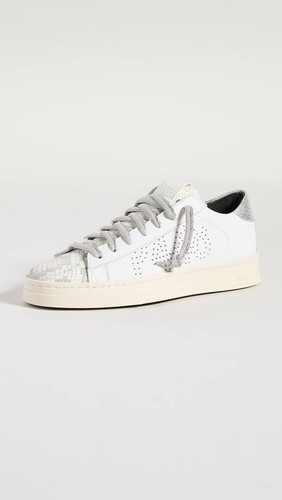P448 Women's Jack Sneakers, Molly, Print, White, 5 Medium US - Picture 4 of 4