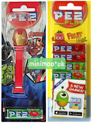 PEZ Marvel IRONMAN Sweet Dispenser & Pack of 8x Candies Bundle Pick Your Flavor - Picture 11 of 12