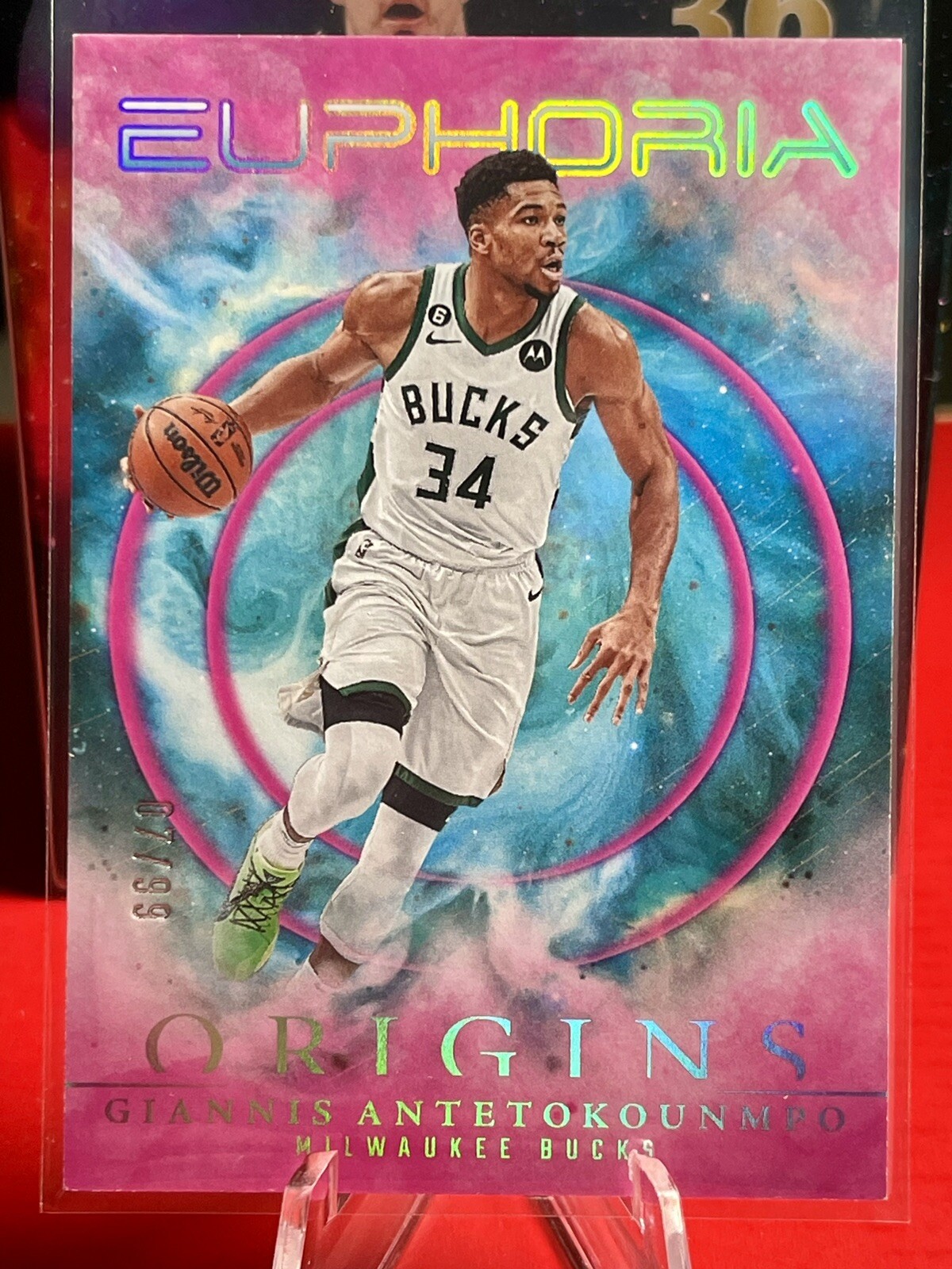 2023-2024 Origins H2 Euphoria Giannis Antetokounmpo 07/99 Pink