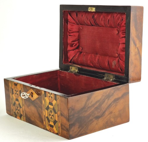 Schatulle Dose Holz mit Intarsien Victorian Stil um 1870 - 1880 R287 - Picture 11 of 11