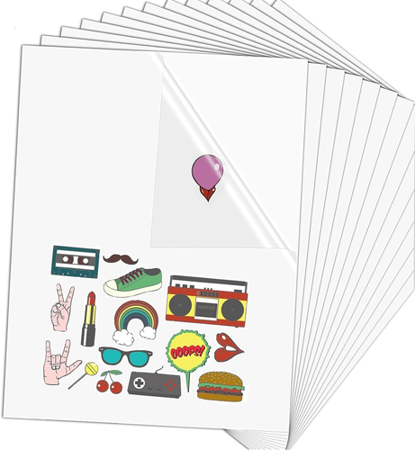 25 Blatt Sticker papier zum Bedrucken,A4 Inkjet-Vinyl-Aufkleber,Selbstklebend Fo