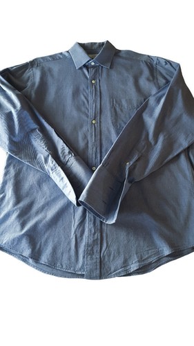Brooks Brothers 346 Mens Blue Cotton Button Shirt French Cuffs Size 16 (L) - Picture 4 of 4