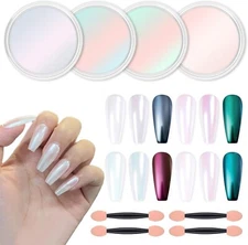 Polvo Acrilico Para Uñas Cromado Accesorios Decoracion Cosas De Acrilicas 4Pcs