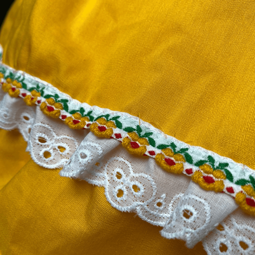 Vintage Swing Rock 60’s Handmade Square Dance Floral Embroidered Eyelet Prairie - Bild 11 von 12