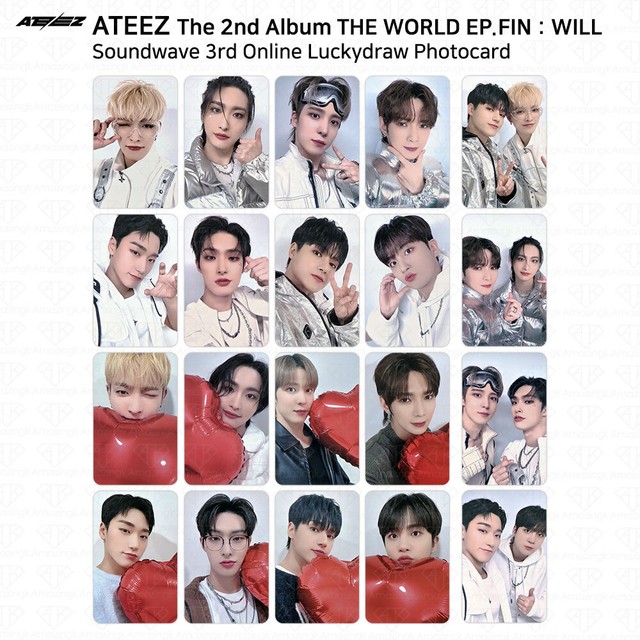 ATEEZ 2nd Album THE WORLD EP.FIN WILL Soundwave 3rd Online Lucky Draw Photocard