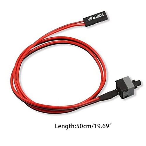 2 Pin SW PC Power Cable On/Off Push Button Computer Switch Wire 50cm 2 Pack - Photo 8/8