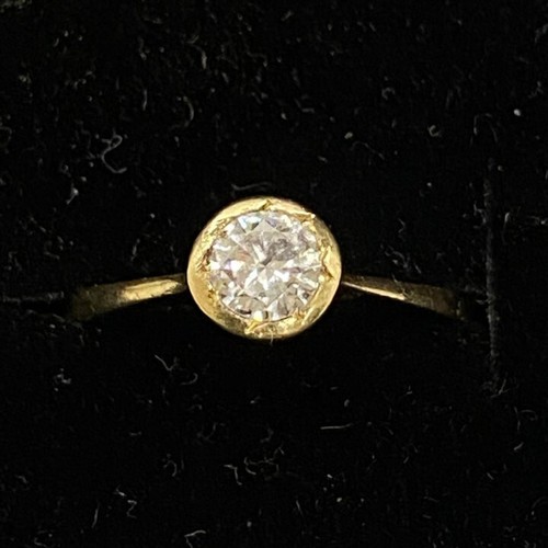 Anello Vintage - Joe Melamed (Jayem), Oro 9K, Diamante 0,31ct G/VS2, Certificato SGL - Foto 5 di 6